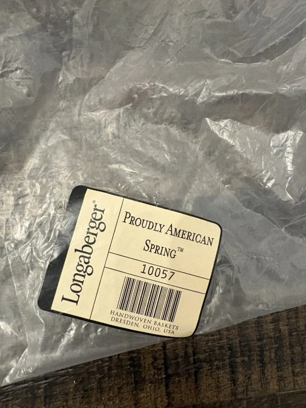 Longaberger 11” Basket Proudly American Spring Basket 10057 Red Liner